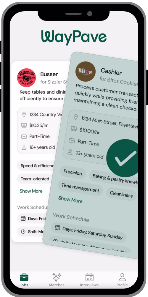 The WayPave app lets you swipe right on your future