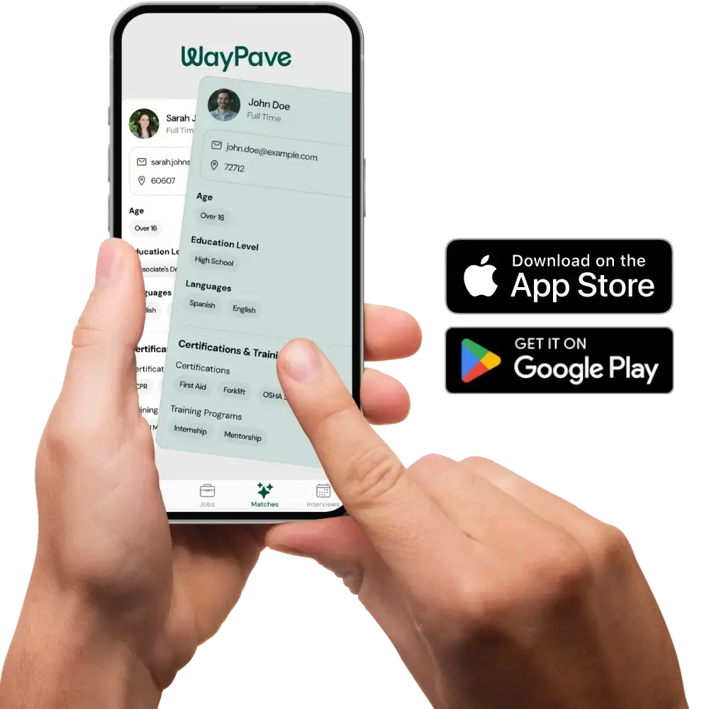 WayPave lets employers swipe to match with job seekers